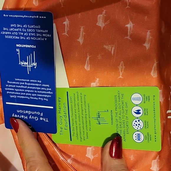 NWT: Guy Harvey Performance Printed Polo Shirt - Picture 8 of 11